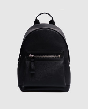 Tom Ford Черный кожаный рюкзак с логотипом H0397LCL213S