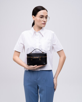 Versace Чорна шкіряна сумка Tag Vanity 10183001A13171