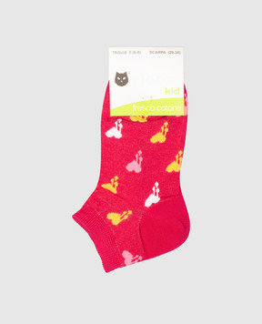 RiminiVeste Дитячі рожеві шкарпетки Ciocca з візерунком 4511