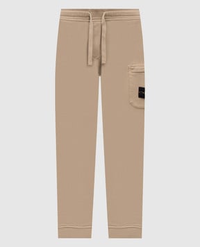 Stone Island Бежевые джогеры с логотипом K1S156200011S0051