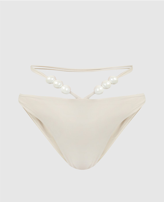 Beige panties from a swimsuit with beads