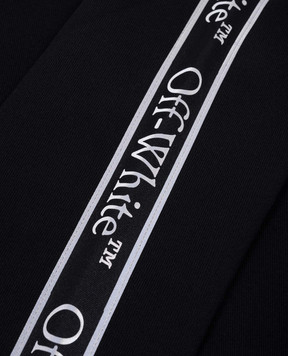 Off-White Детский черный свитшот с логотипом OBBA007F24FLE001