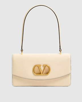 Valentino Бежевая кожаная сумка Vain 7W2B0R93GCB