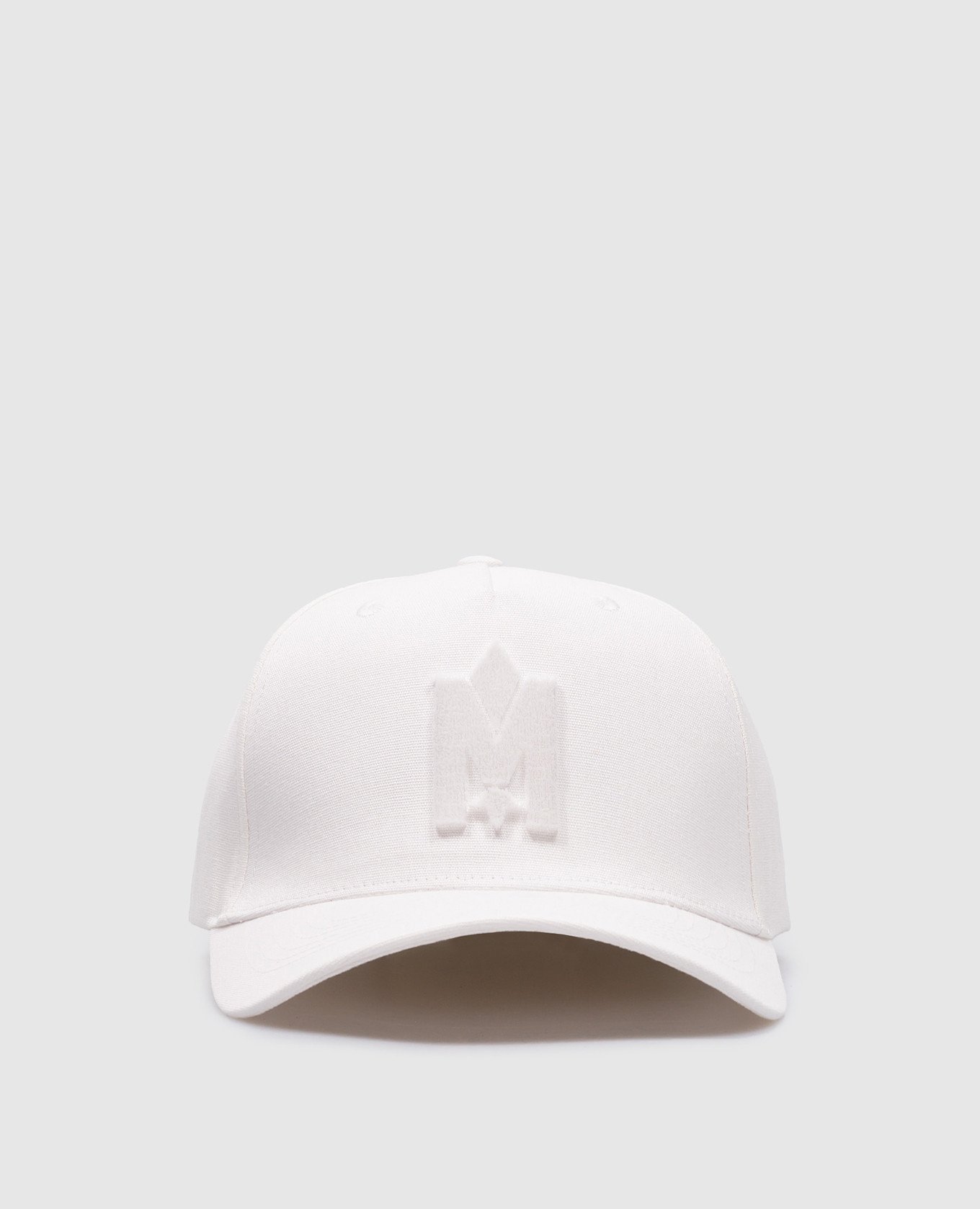 Біла кепка ANDERSON-V з фактурною емблемою логотипа