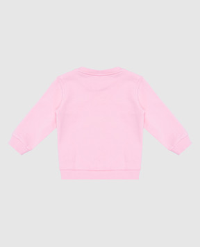 Off-White Детский розовый свитшот с логотипом OGXC001S25FLE003