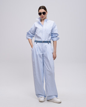 Alexander Wang Голубая рубашка в полоску 4WC2251013