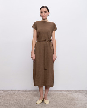 Enrico Mandelli Коричнева сукня з льону 1KD32A5664