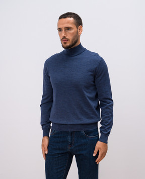 Canali Синій гольф з вовни MK00077C0002