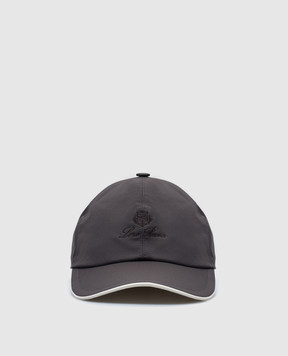 Loro Piana Серая кепка с вышивкой логотипа FAP9958