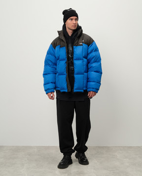 Vetements Синий стеганый пуховик с вышивкой логотипа UA65JA103N
