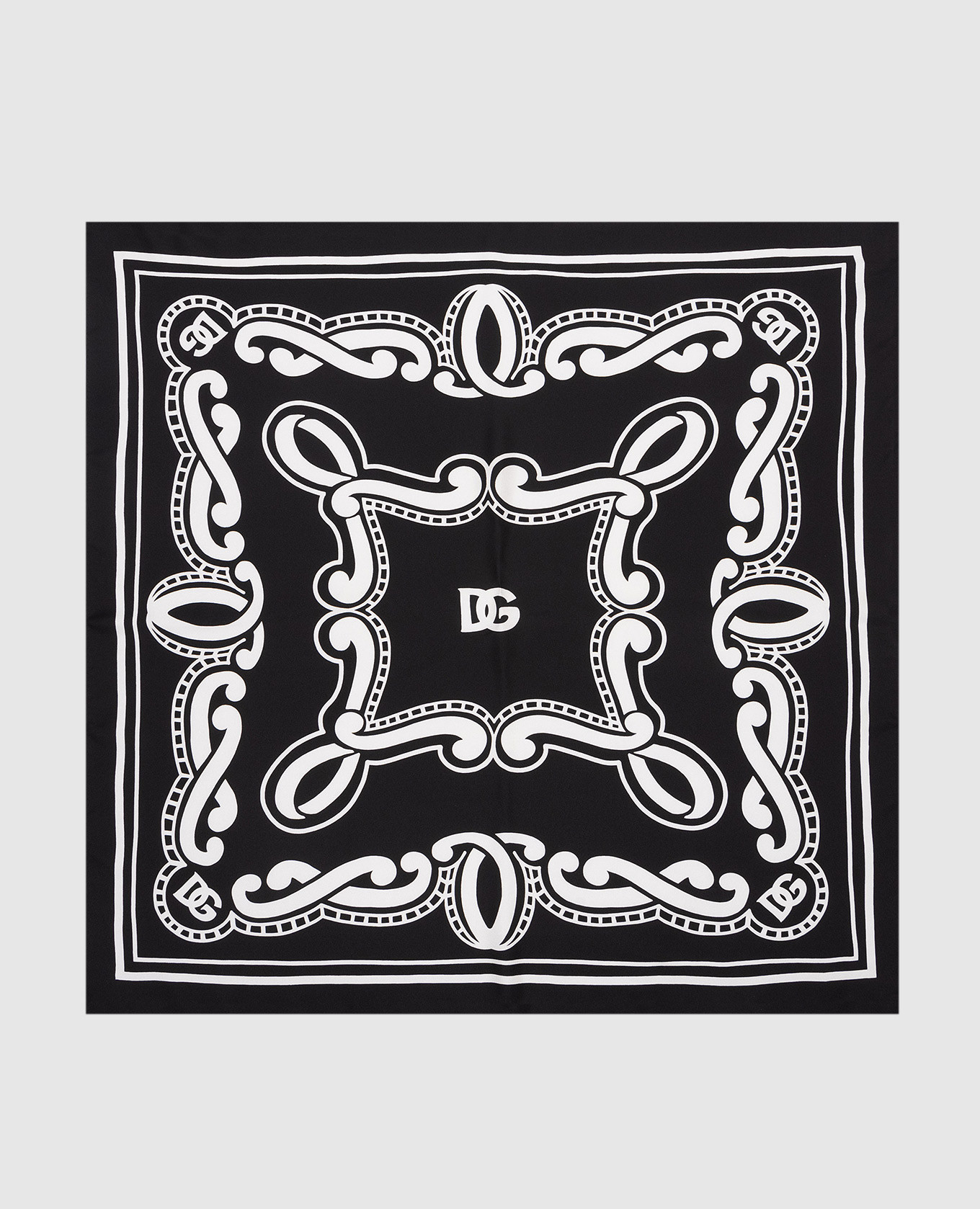 

Черный платок из шелка в принт Bandana, Платки