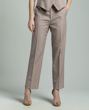 Victoria Beckham Рожеві штани з вовни 1124WTR005125B