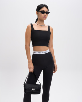 Off-White Черная кожаная сумка-мессенджер Binder OWNN181C99LEA001
