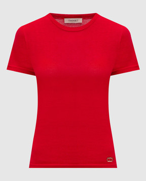 Twinset Червона футболка з емблемою 251TF3010