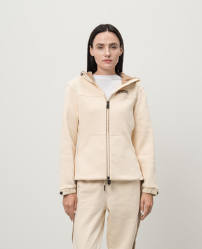 Moncler Grenoble Бежевая спортивная куртка с логотипом J20988G00011899RB