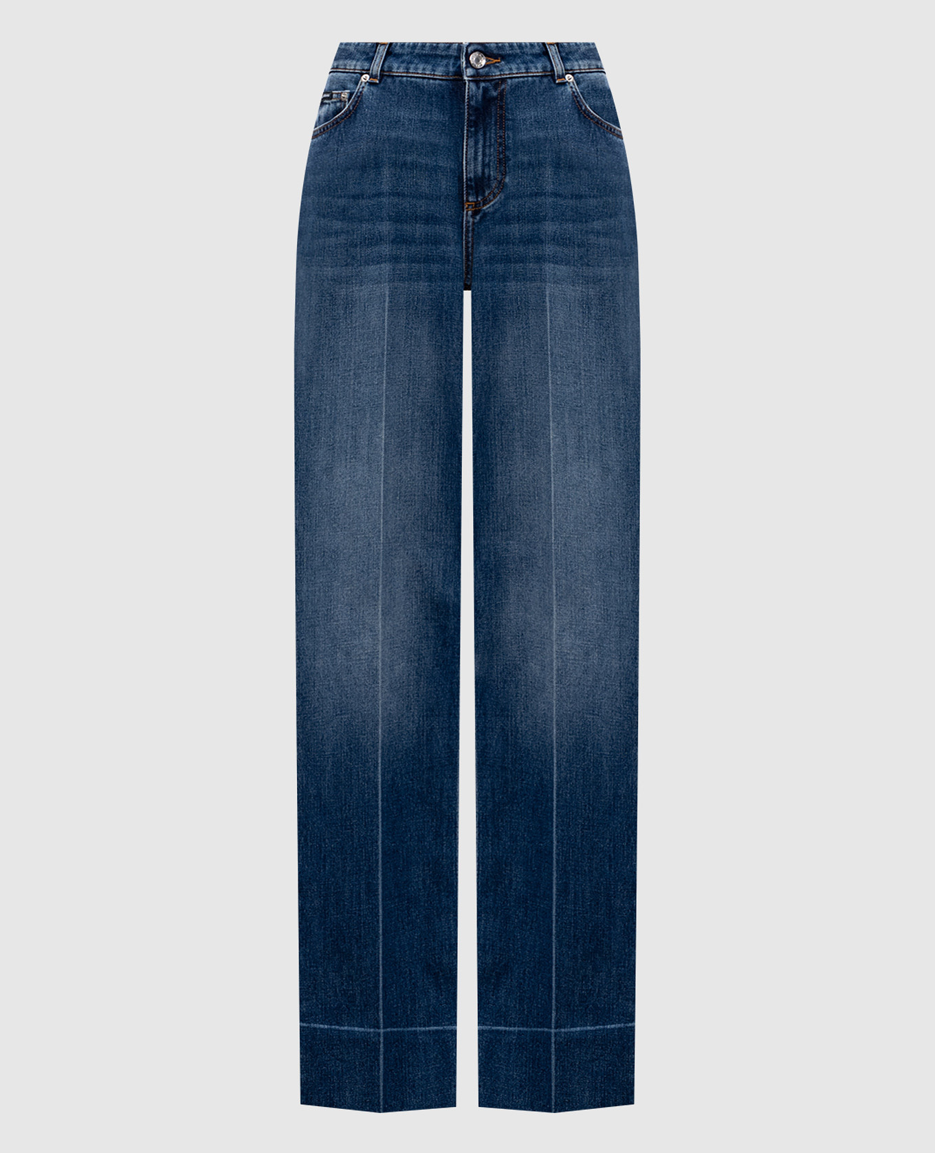 Синие джинсы с нашивкой логотипа