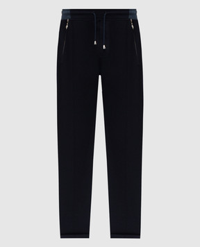 Doriani Cashmere Сині спортивні штани з відворотами 837PANTTAZF1853J36