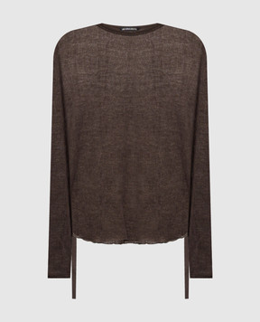 Ann Demeulemeester Коричневий топ Oke з вовною B0012327FA619