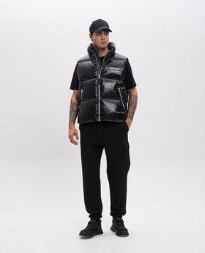Mackage Черный пуховый жилет с логотипом патча KANE