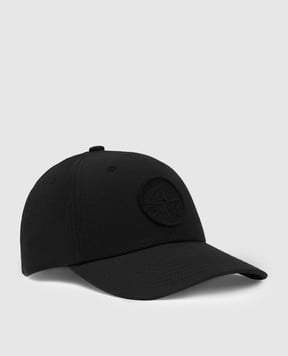 Stone Island Чорна кепка з вишивкою емблеми K2S159100013S0248