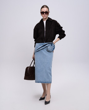 Babe Pay Pls Коричневая замшевая куртка 2523SUEDE
