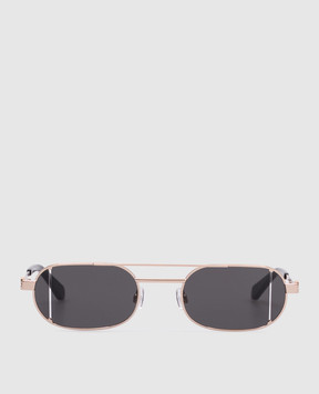 Off-White Золотисті сонцезахисні окуляри Lynn з емблемою логотипа OERI14HS25MET001