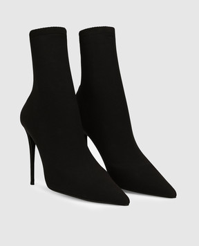 Dolce&Gabbana Чорні ботильйони з металевим логотипом DG CT0959AM237