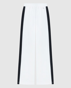 Twin Set Actitude Белые брюки с металлическим логотипом 241AP2201