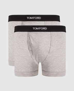 Tom Ford Набор серых трусов-боксеров с узором логотипа T4XC31410