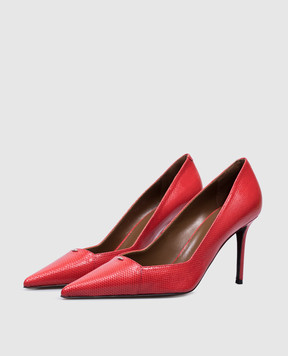 Giuseppe Zanotti Красные кожаные туфли Raquel с кристаллами. E560003