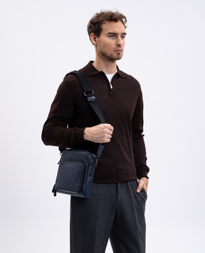 Gianni Chiarini Синяя кожаная сумка FLORENCE BSUB18269GRNCRV