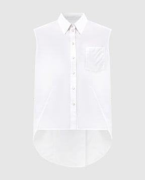 Helmut Lang Белая рубашка Apex без рукавов O10HW502