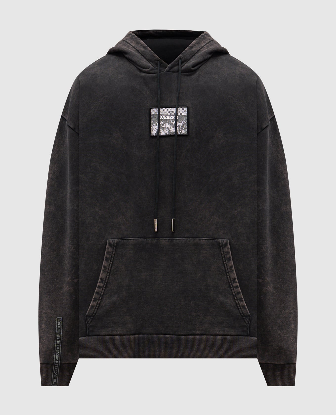 

Серые худи с нашивкой логотипа, Серый, Худи