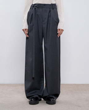 Ann Demeulemeester Серые брюки Linna из шерсти 2402WTR01FA515