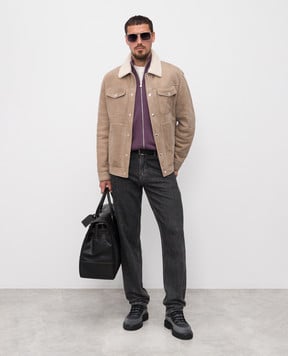 Brunello Cucinelli Фіолетовий кардиган з кашеміру M2200106