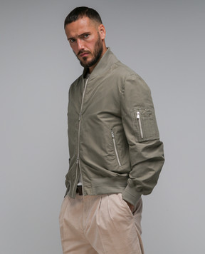 Brunello Cucinelli Зелений бомбер MD4796496