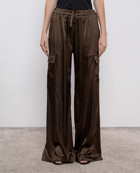 Tom Ford Коричневі карго із шовку PAW632FAX881