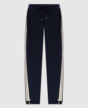 Moncler Голубые джогеры с логотипом K10918H0001489AWU
