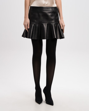 Tom Ford Черная кожаная юбка с воланом GCL897LEX320
