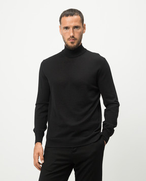 Canali Черный джемпер из шерсти мериноса MK00077C1037