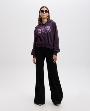 Versace Jeans Couture Фиолетовые худи с принтом логотипа 77HAIE06CF00E