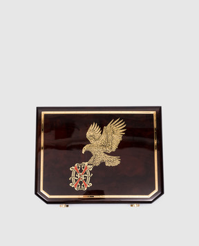 Stefano Ricci Коричневый дорожный хьюмидор Opus X for SR из дерева на восемь сигар XBSG08MPO2BRW001