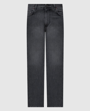 ISAIA Серые джинсы с патчем эмблемы PND002DJ127