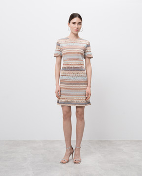 Missoni Бежева сукня у візерунок з люрексом DS25SG1HBR010Q