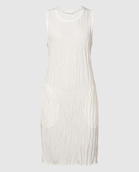 Helmut Lang Біла сукня з ефектом жатки O01HW602