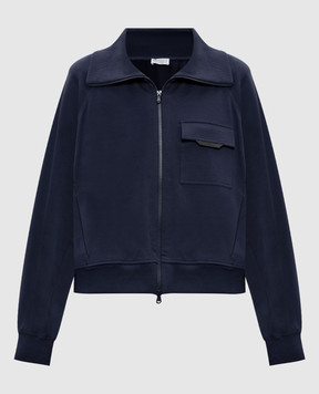 Brunello Cucinelli Синяя спортивная куртка с цепочкой мониль MP827SN706