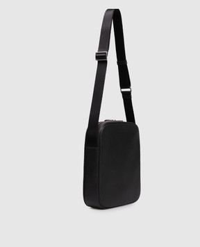 Trussardi Черная кожаная сумка с принтом логотипа Z590E005967NMBC03L33
