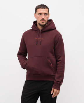 Trussardi Бордове худі з фактурним логотипом G8108000056NMF532F01