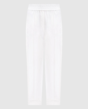 Brunello Cucinelli Білі штани з льоном MH126P7197