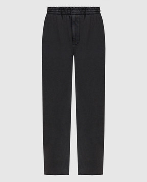 Helmut Lang Сірі спортивні штани з патчем логотипа O10HM204
